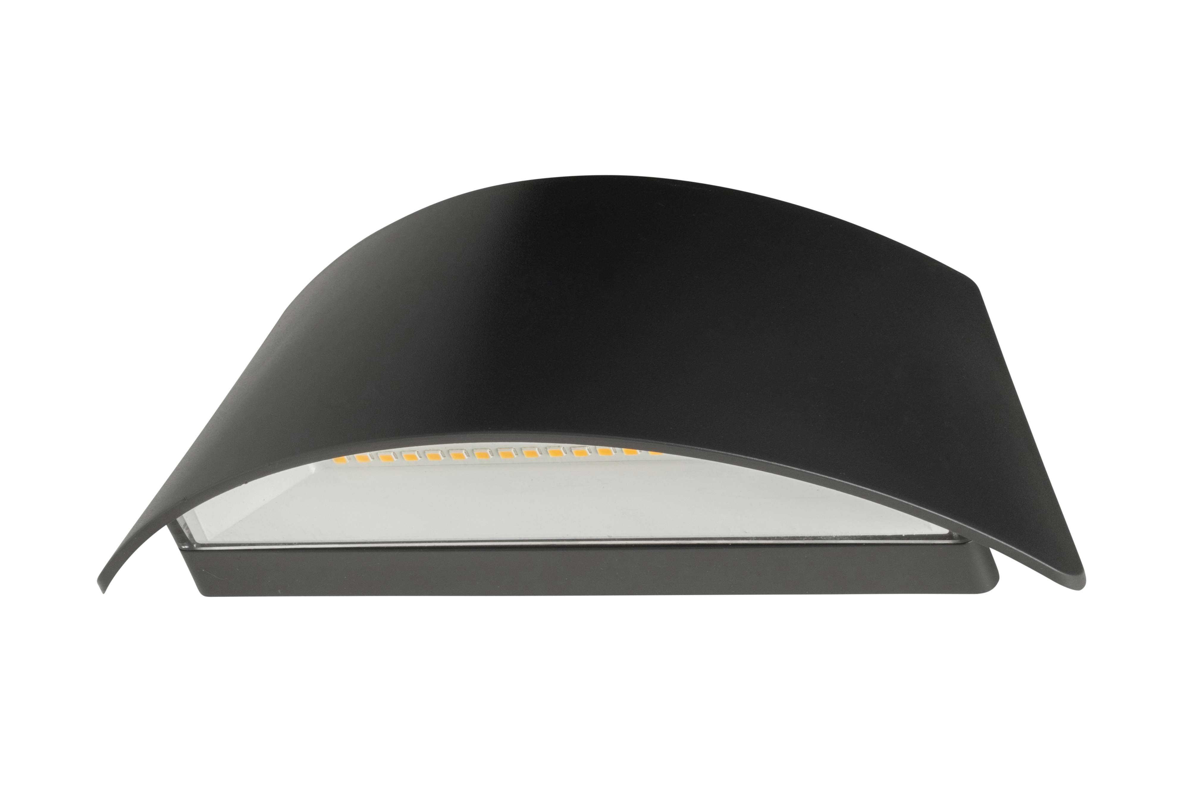 CURVERA 2x3W LED up/down Wall Light, IP65, 3000K, Double, Black