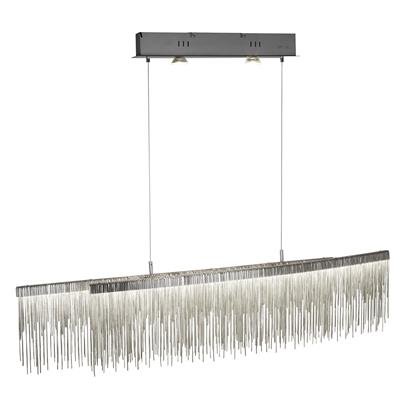 MEMPHIS LED CEILING BAR, SATIN SILVER, CHAIN LINK WATERFALL DRES